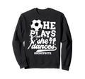 Mom Both Soccer And Dance Mom Dancing Sweatshirt - Graphic Print Unisex
