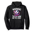 Warning Soccer Mom Will Yell Loudly Hoodie - Minimalist Print Unisex