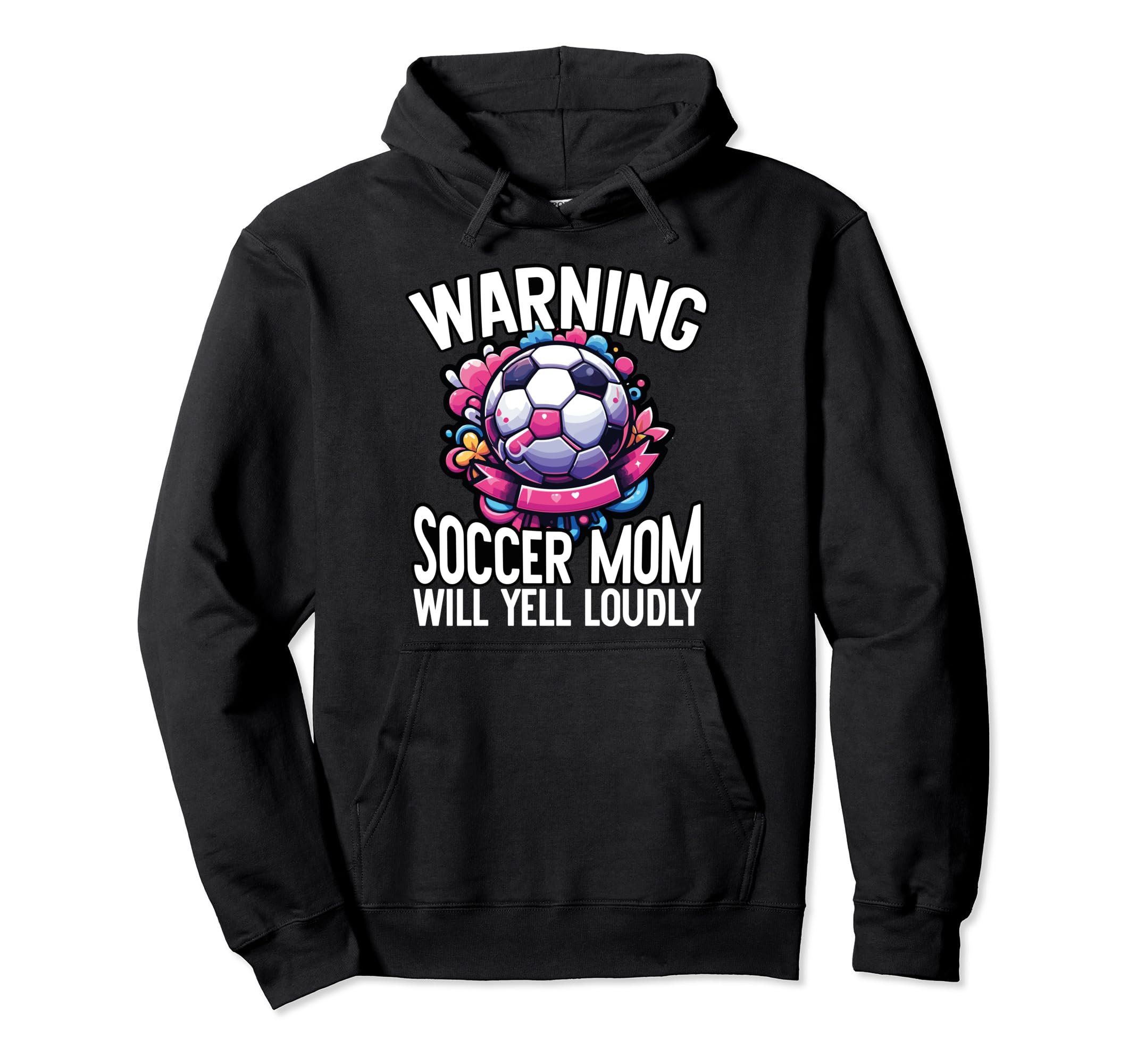 Warning Soccer Mom Will Yell Loudly Hoodie - Minimalist Print Unisex