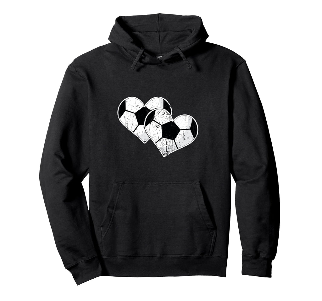 Double Heart Soccer Football Fan Hoodie - Streetwear Style Unisex