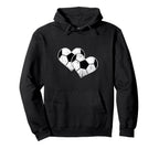 Double Heart Soccer Football Fan Hoodie - Streetwear Style Unisex