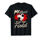 My Heart Is That Field Soccer Player T-Shirt - Custom Art Print Men Women