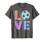 Soccer Love Valentine Mom Cleats Game T-Shirt - Trendy Graphic Men Women