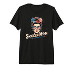 Patriotic Soccer Mom American Flag T-Shirt - Novelty Apparel Unisex