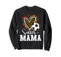 Soccer Mama Leopard Heart Colorful Sweatshirt - Unique Graphic Men Women