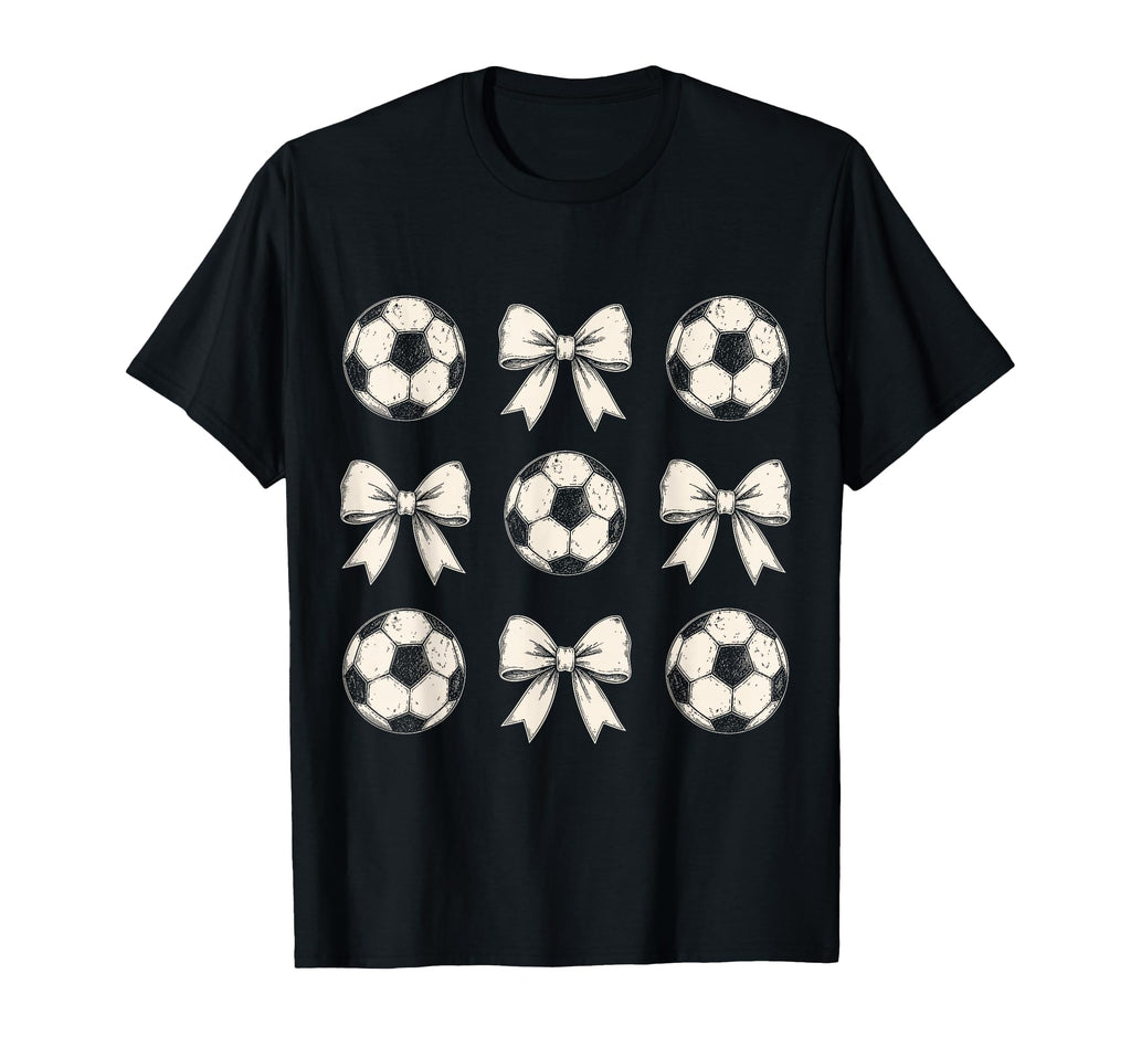 Game Day Soccer Bow Soccer Mom T-Shirt - Custom Art Print for Adults