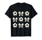 Game Day Soccer Bow Soccer Mom T-Shirt - Custom Art Print for Adults