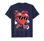 Valentine Soccer Heart Drip Sport Love T-Shirt - Aesthetic Graphic Unisex
