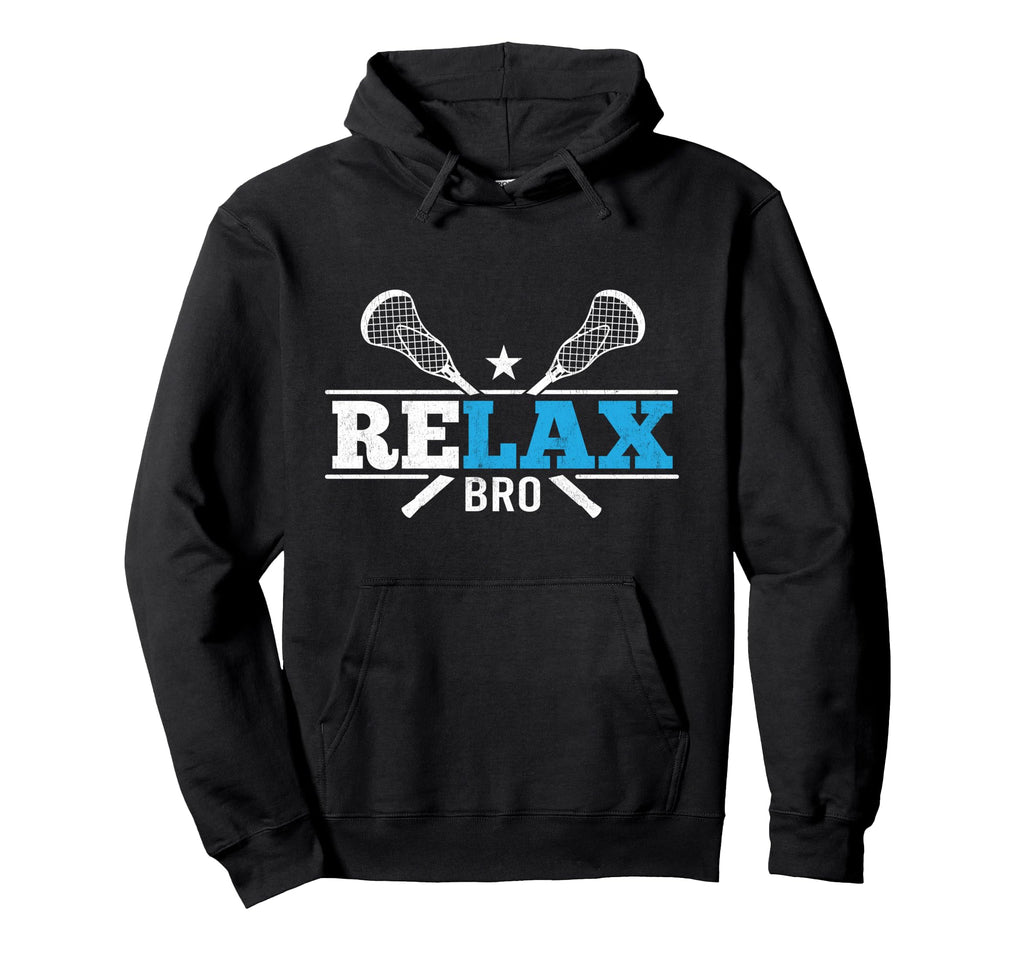 Relax Bro Lacrosse Sports Goalkeeper Hoodie - Minimalist Print for Adults