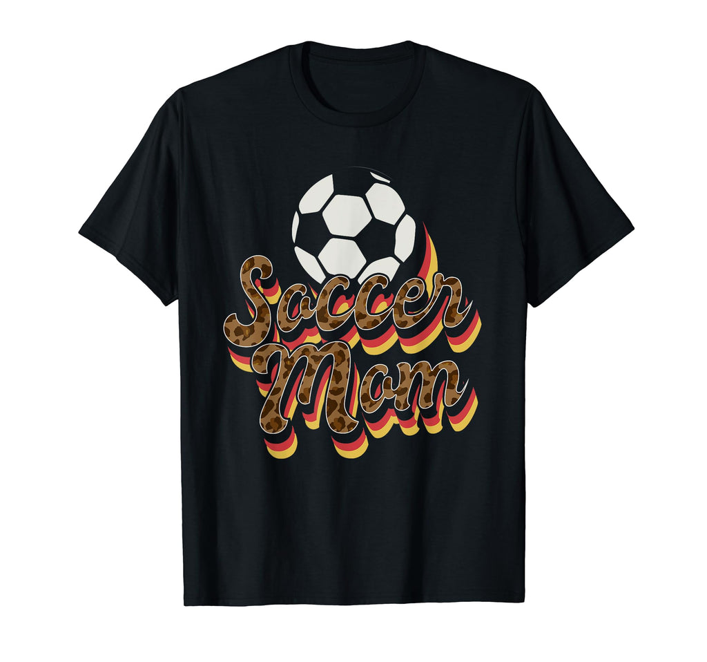Soccer Mom Leopard Soccer Mama Mothers T-Shirt - Fun Novelty Design Unisex