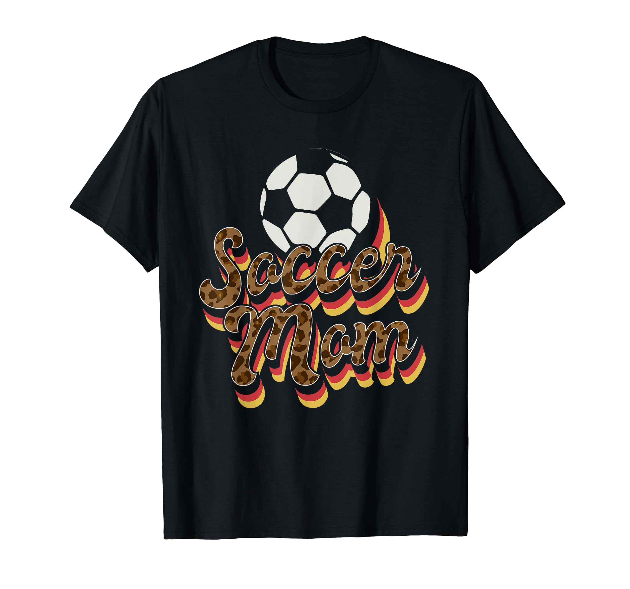 Soccer Mom Leopard Soccer Mama Mothers T-Shirt - Fun Novelty Design Unisex