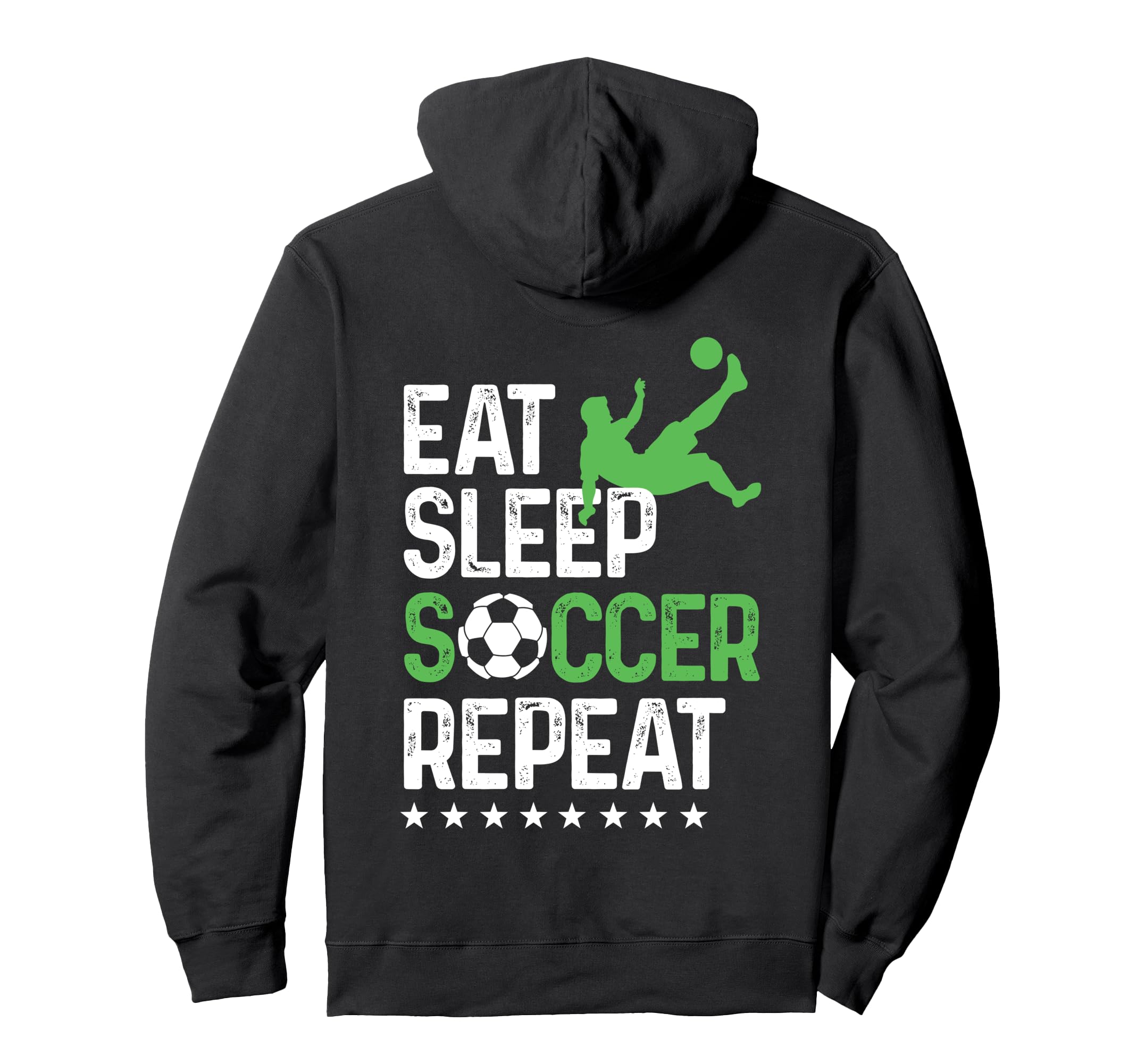 Eat Sleep Soccer Repeat Sport Player Hoodie - Unique Graphic for Adults