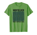 Midfielder Magic Happens Here Soccer T-Shirt - Minimalist Print Unisex