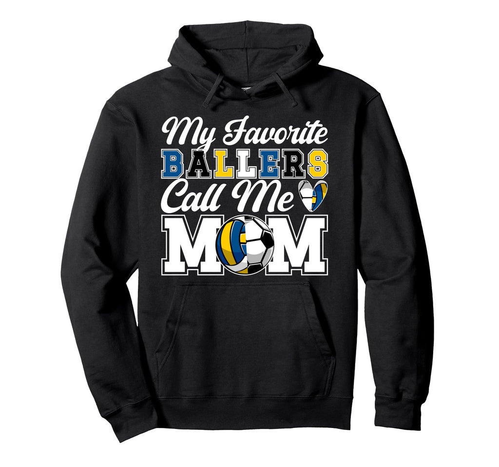 My Favorite Ballers Call Me Mom Hoodie - Casual Everyday Wear for Adults
