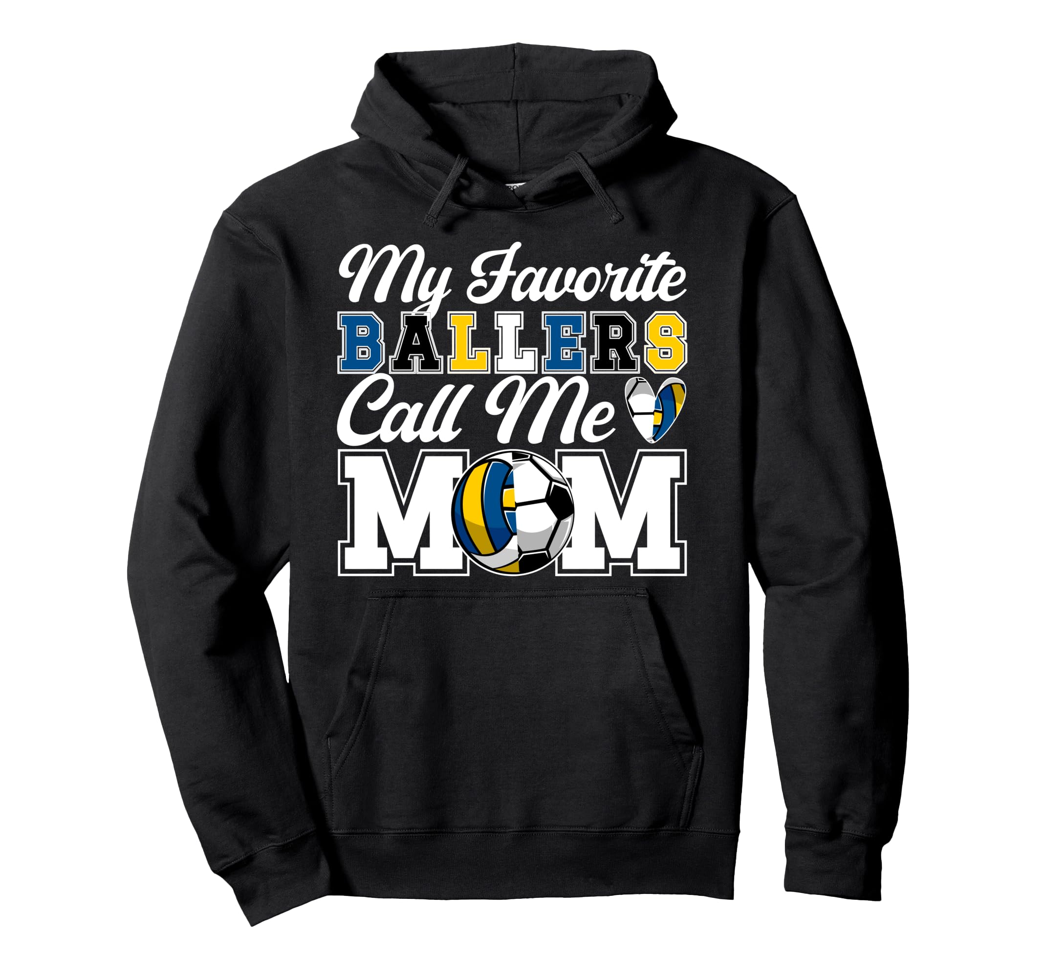 My Favorite Ballers Call Me Mom Hoodie - Casual Everyday Wear for Adults