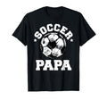 Soccer Papa Soccer Ball Distressed T-Shirt - Aesthetic Graphic Men Women