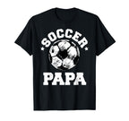 Soccer Papa Soccer Ball Distressed T-Shirt - Aesthetic Graphic Men Women