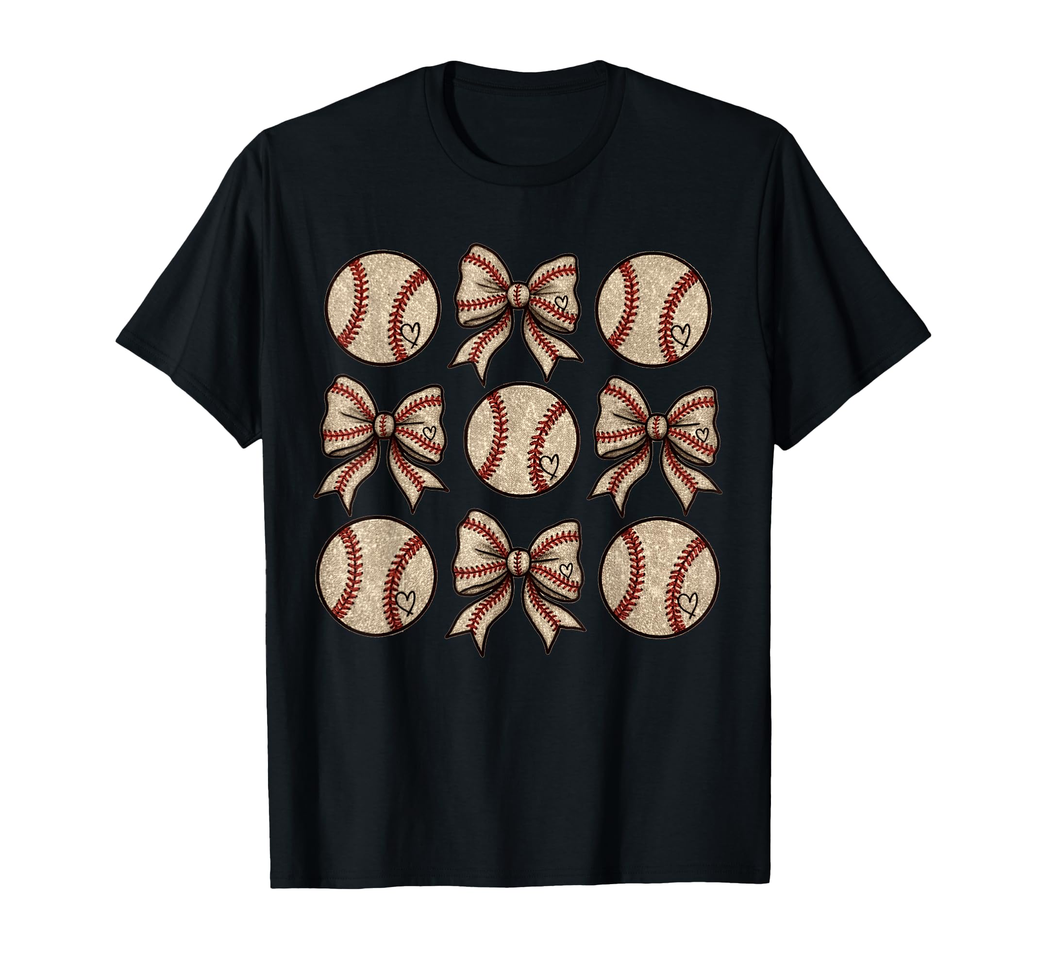 Soccer Bow Game Day Baseball Coquette T-Shirt - Novelty Apparel for Adults