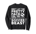 Soccer Teen Soccer Lover Player Sweatshirt - Minimalist Print for Adults