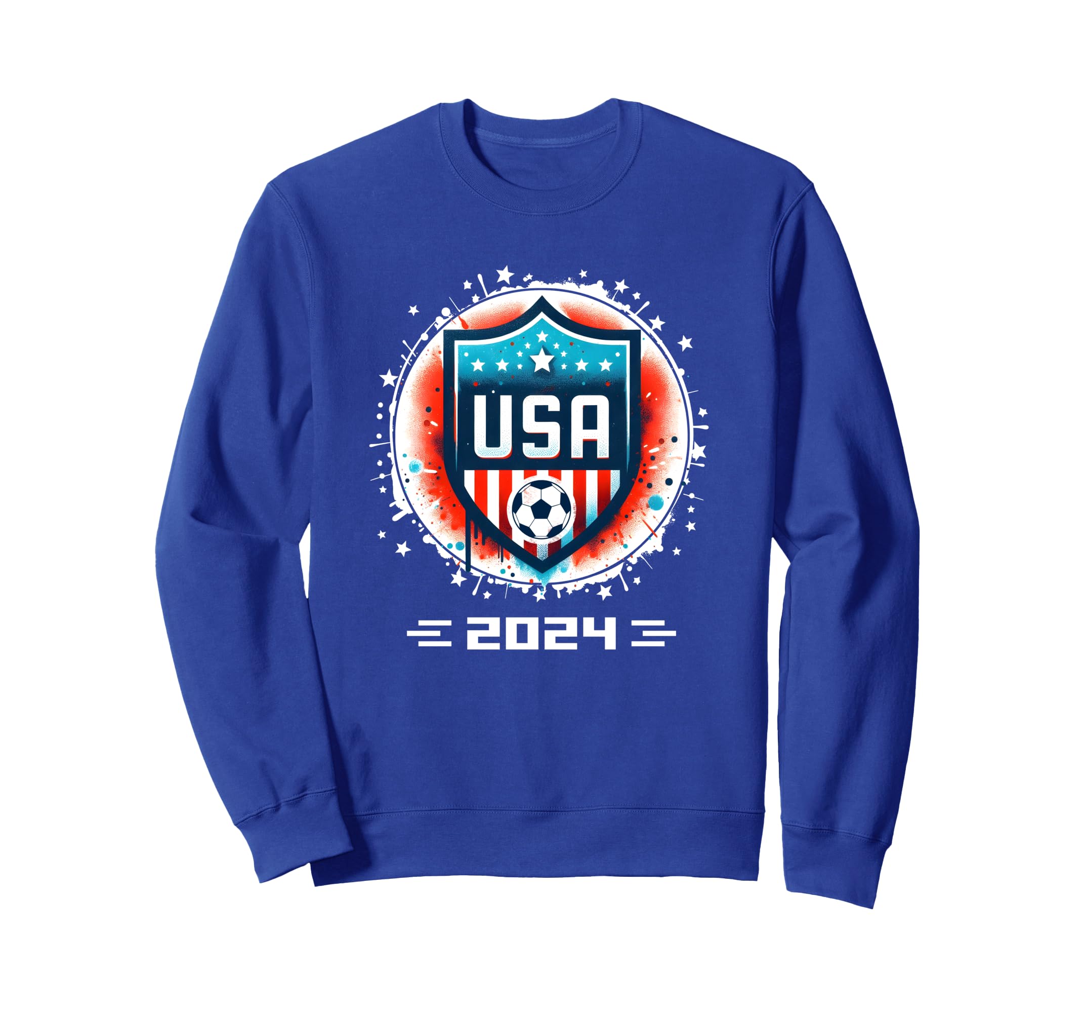 American Flag Soccer Soccer 2024 Sweatshirt - Minimalist Print Unisex