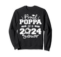 Proud Poppa 2024 Senior Funny Soccer Sweatshirt - Graphic Print for Adults