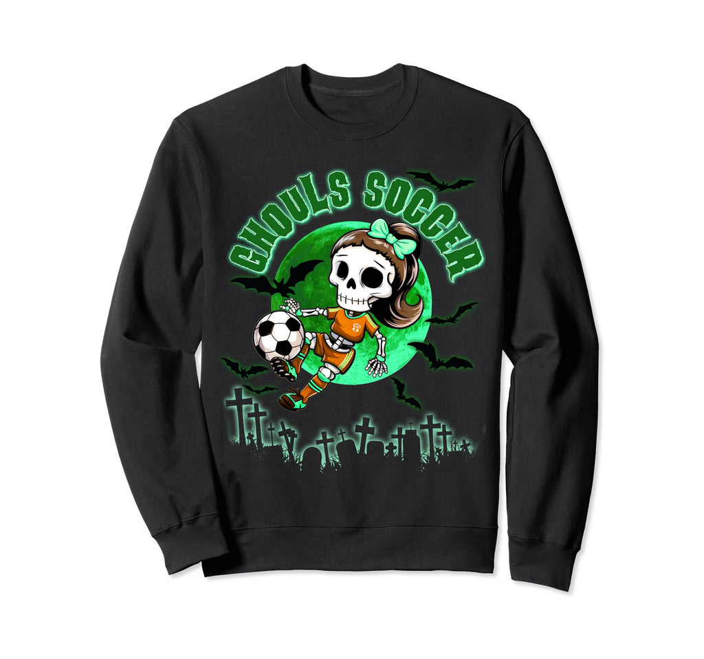 Soccer Monster Halloween Ghouls Soccer Sweatshirt - Trendy Graphic Unisex