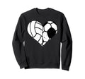 Soccer Volleyball Heart Funny Soccer Sweatshirt - Trendy Graphic Unisex