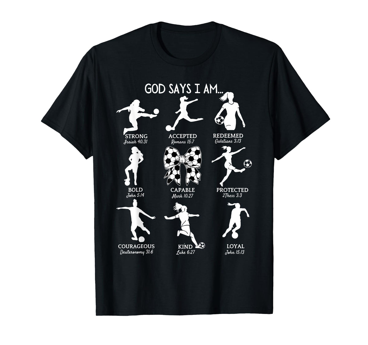 Coquette God Says I Am Bible Verse T-Shirt - Minimalist Print Men Women