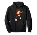Dabbing Soccer Player German Flag Themed Hoodie - Fun Novelty Design Unisex