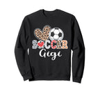 Soccer Gigi Leopard Heart Sweatshirt - Aesthetic Graphic Unisex