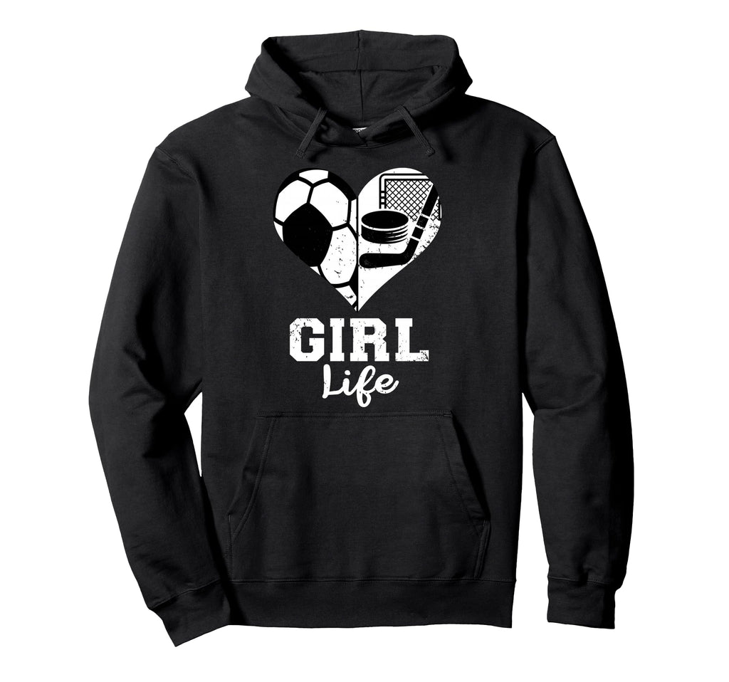 Life Heart Funny Soccer Hockey Hoodie - Aesthetic Graphic for Adults