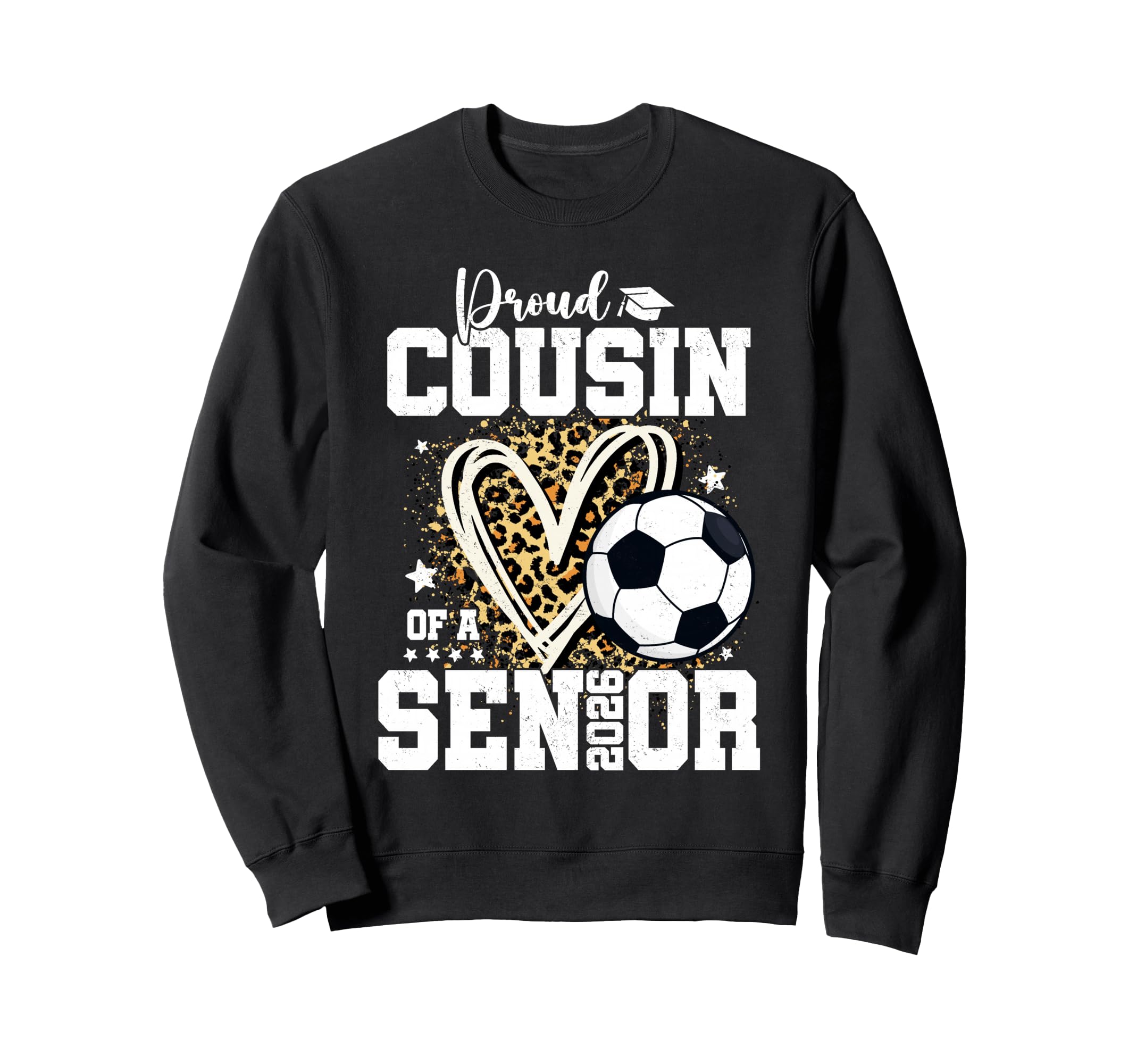 Proud Cousin 2026 Senior Soccer Sweatshirt - Custom Art Print Unisex