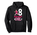 8Th Birthday 8 Years Soccer Football Hoodie - Graphic Print Men Women