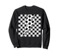 Lightning Bolt Checkered Aesthetic Sweatshirt - Minimalist Print Men Women