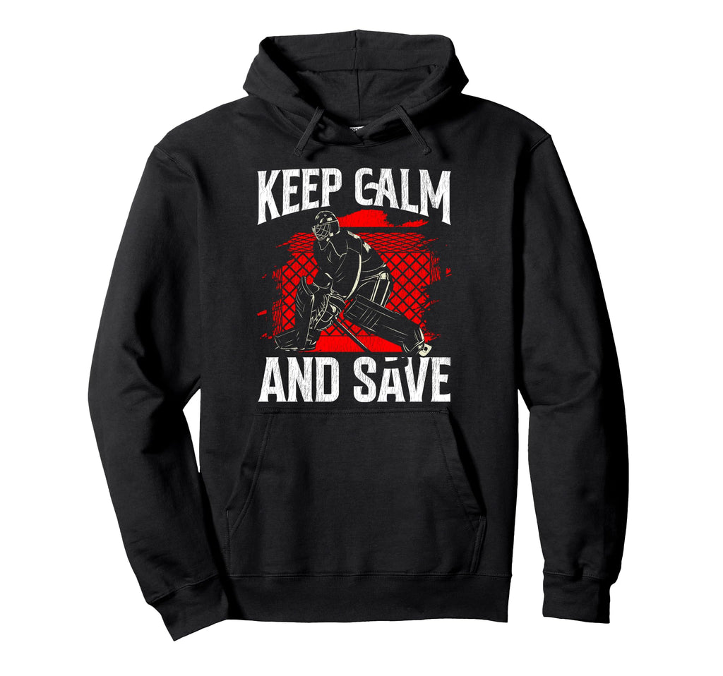 Ice Hockey Goalie Goalkeeper Keep Hoodie - Aesthetic Graphic Men Women