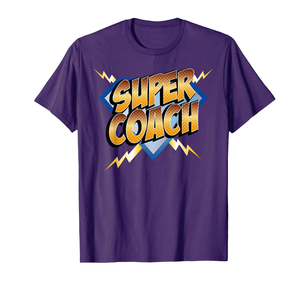 Super Coach Superhero Comic Book Sports T-Shirt - Graphic Print for Adults