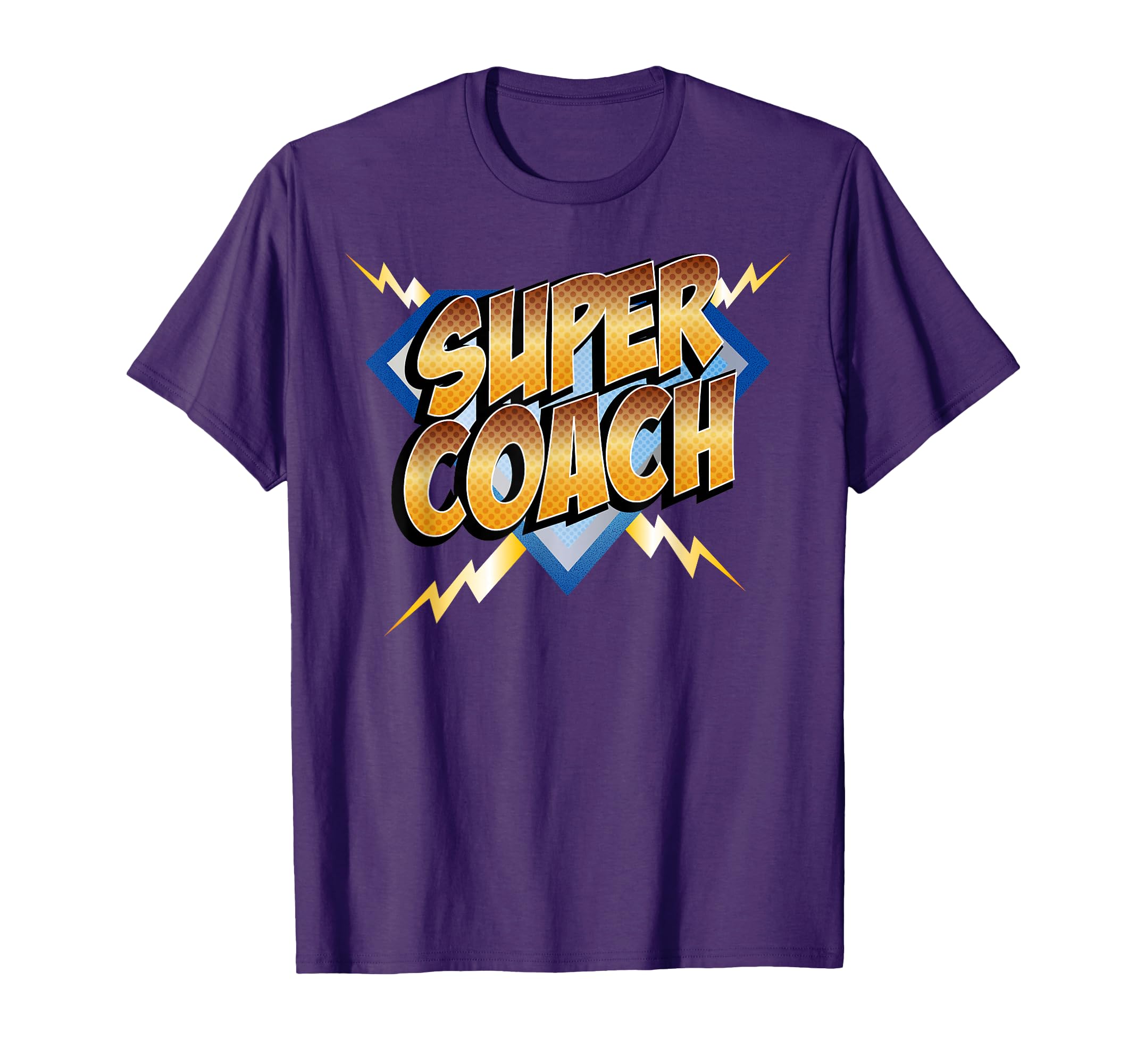 Super Coach Superhero Comic Book Sports T-Shirt - Graphic Print for Adults