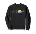 Soccer Rainbow Flag Heartbeat Ball Sweatshirt - Minimalist Print Unisex