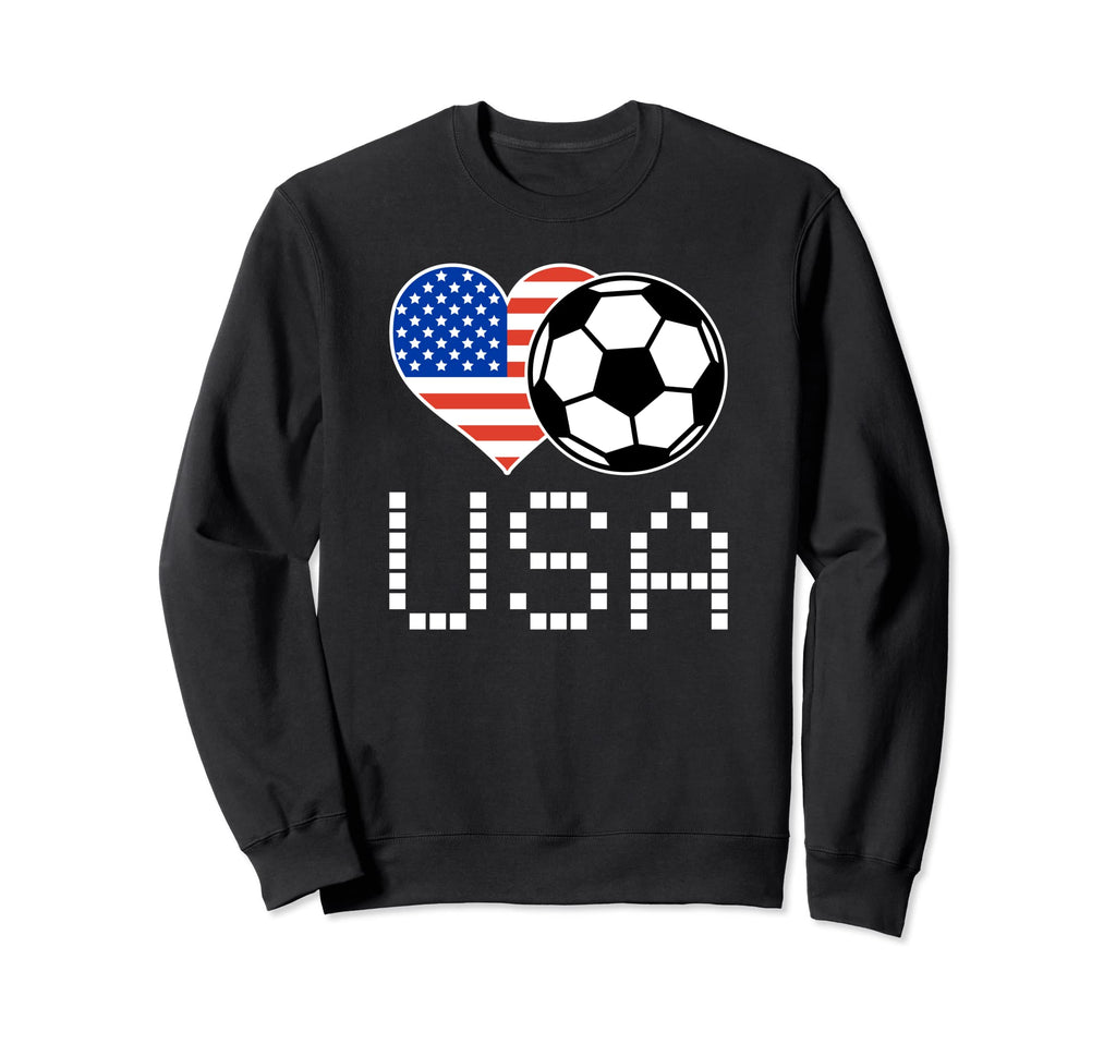 Usa Soccer American Flag Love Country Sweatshirt - Custom Art Print Unisex