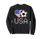Usa Soccer American Flag Love Country Sweatshirt - Custom Art Print Unisex