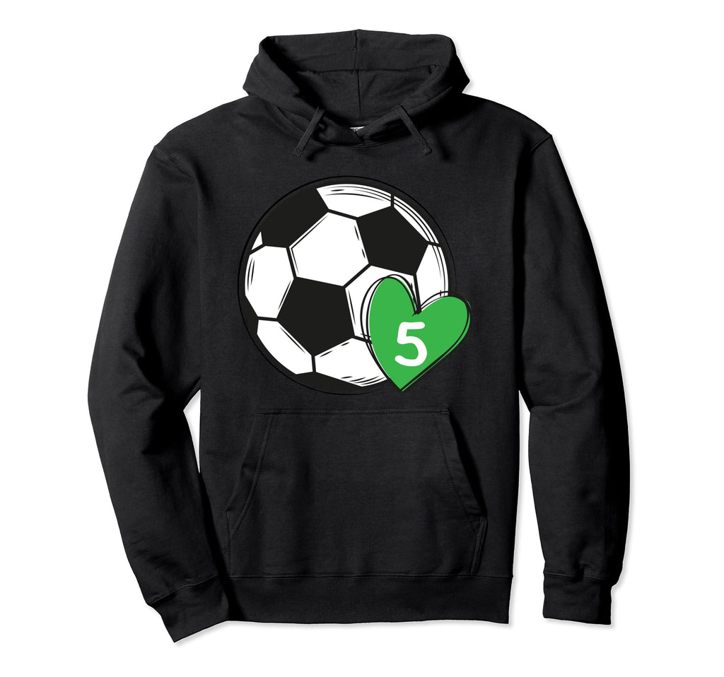 Funny Soccer Ball Number 5 Soccer Hoodie - Casual Everyday Wear Men Women