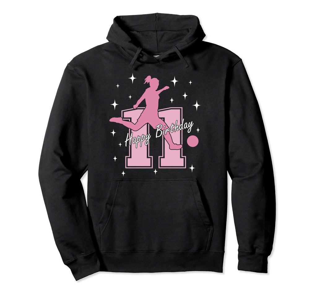 11Th Birthday Soccer Playing Hoodie - Unique Graphic Unisex