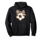Leopard Ribbon Bow Soccer Football Fan Hoodie - Streetwear Style Men Women