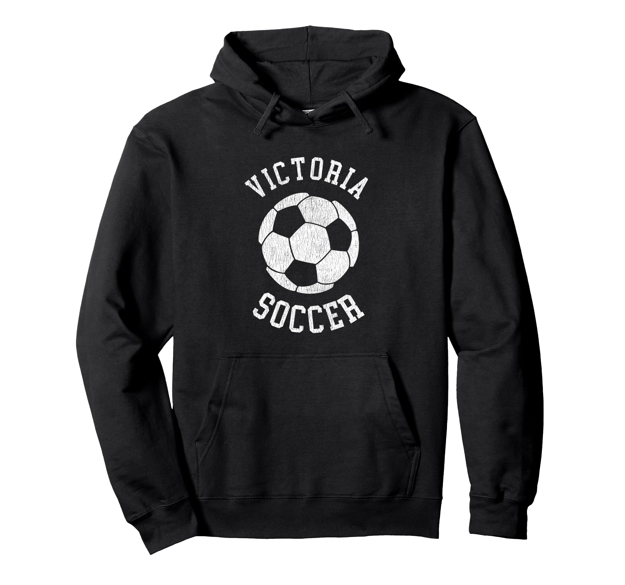 Victoria Soccer Distressed 90S Hoodie - Novelty Apparel Unisex
