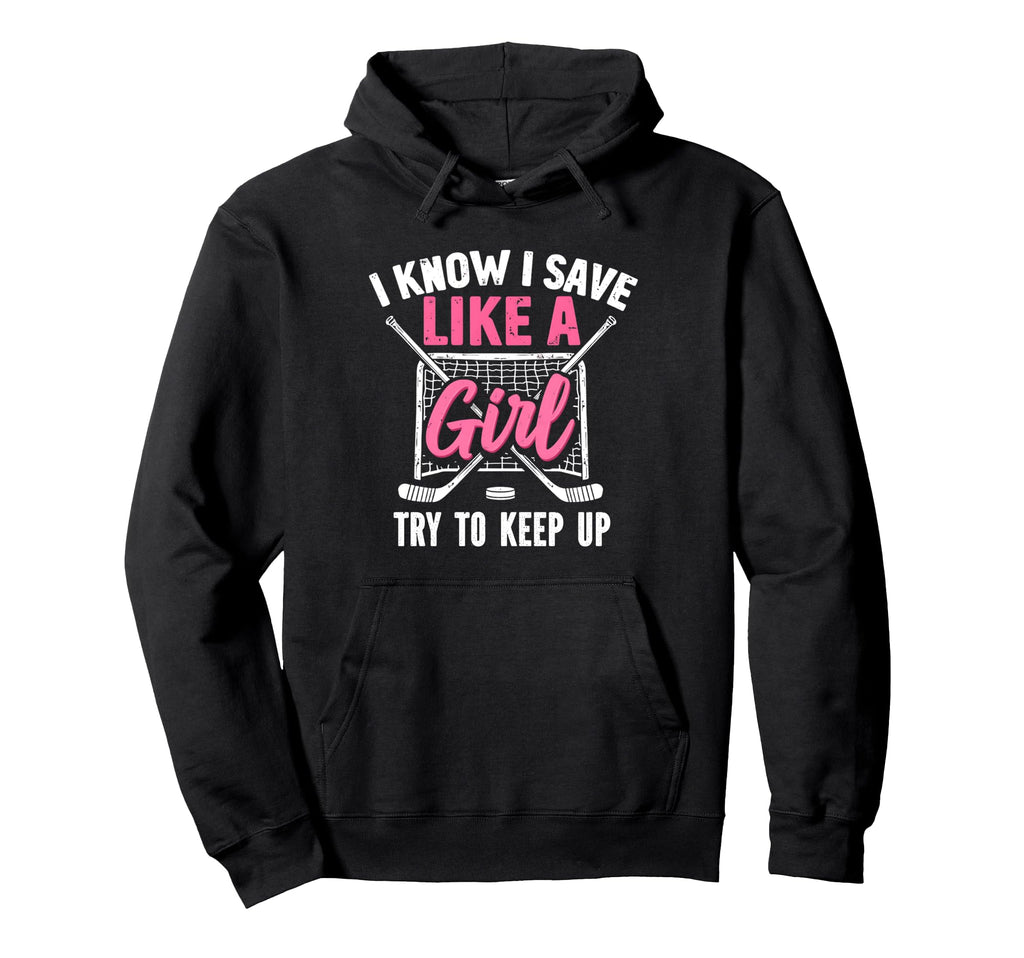 Ice Hockey Goalkeeper Field Hockey Hoodie - Minimalist Print Men Women