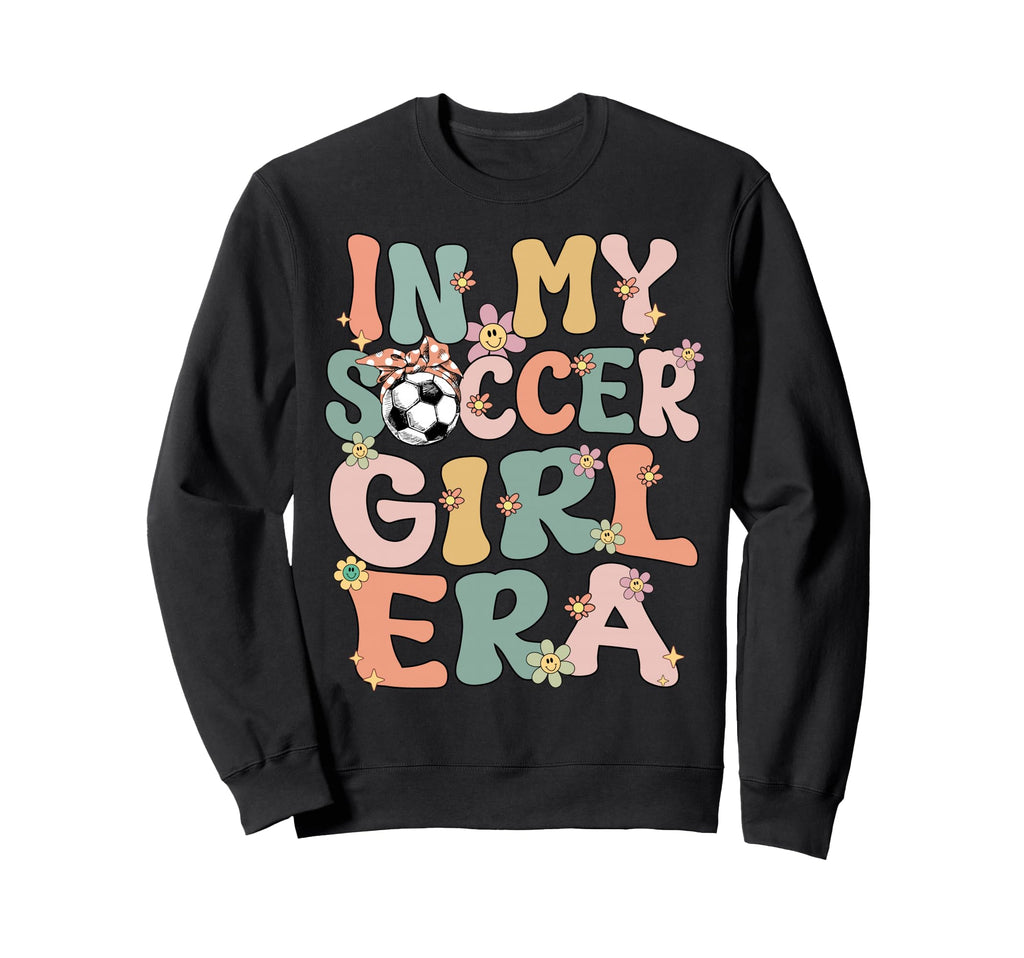 My Soccer Era Groovy Soccer Soccer Sweatshirt - Graphic Print Unisex