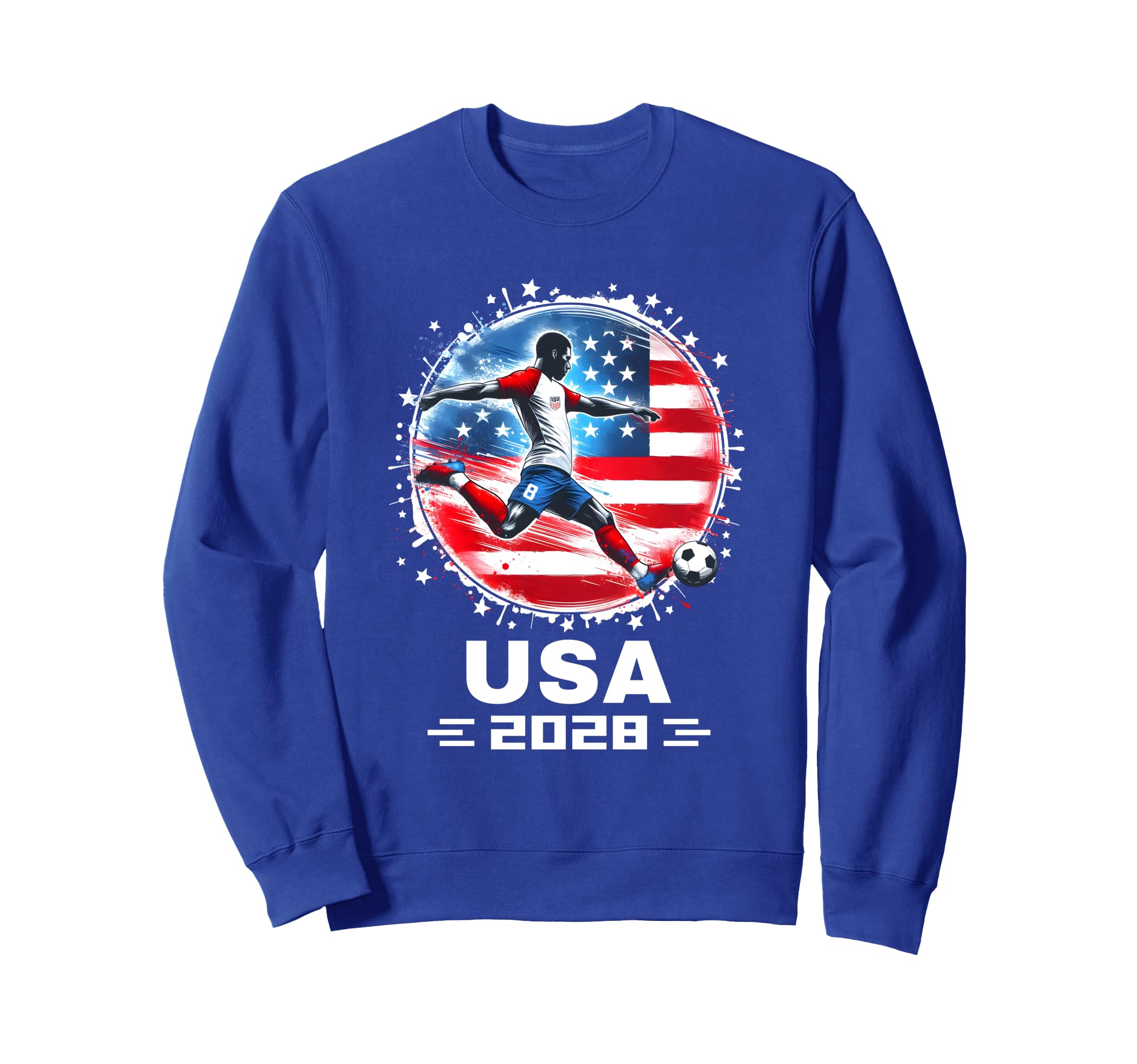 American Flag Soccer Team Soccer Sweatshirt - Novelty Apparel for Adults