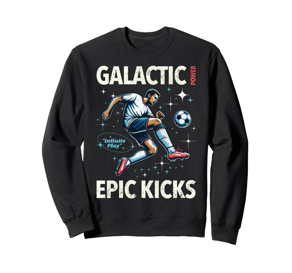 Soccer Player Galactic Power Sweatshirt - Casual Everyday Wear for Adults