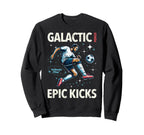 Soccer Player Galactic Power Sweatshirt - Casual Everyday Wear for Adults