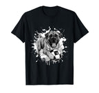 Mastiff Dog Playing Soccer Team Sports T-Shirt - Streetwear Style Unisex